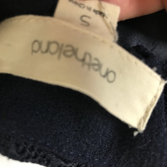 OneTheLand Lace Appliqué Midnight Blue Blazer - Picture 4 of 8